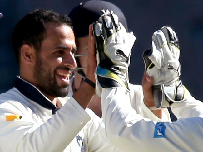 Sheffield Shield Victorian Bushrangers v Western Warriors MCG,Picture Wayne Ludbey. Fawad Ahmed, 6 for 68.today,