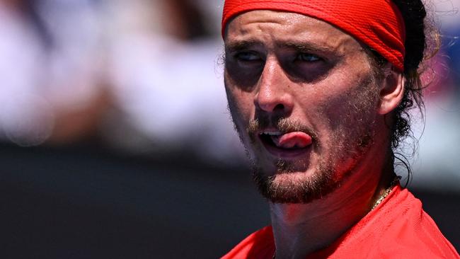 Zverev, who won through to a semi-final for the third time at Melbourne Park, says the removal of the net cord technology is ‘absolutely ridiculous’. Picture: William West / AFP