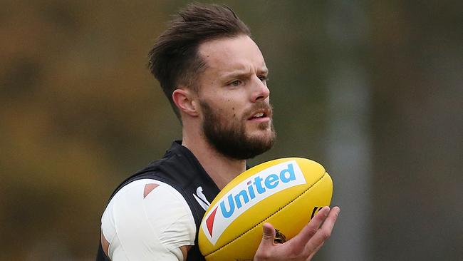 Collingwood training at Olympic Park. Nathan Brown Picture: Wayne Ludbey