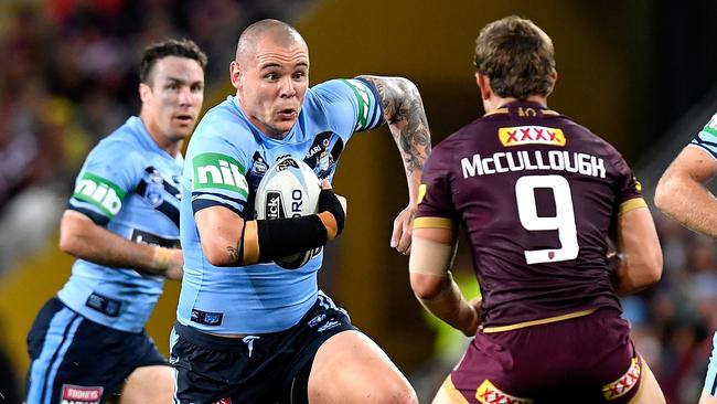 David Klemmer on the charge for the Blues.