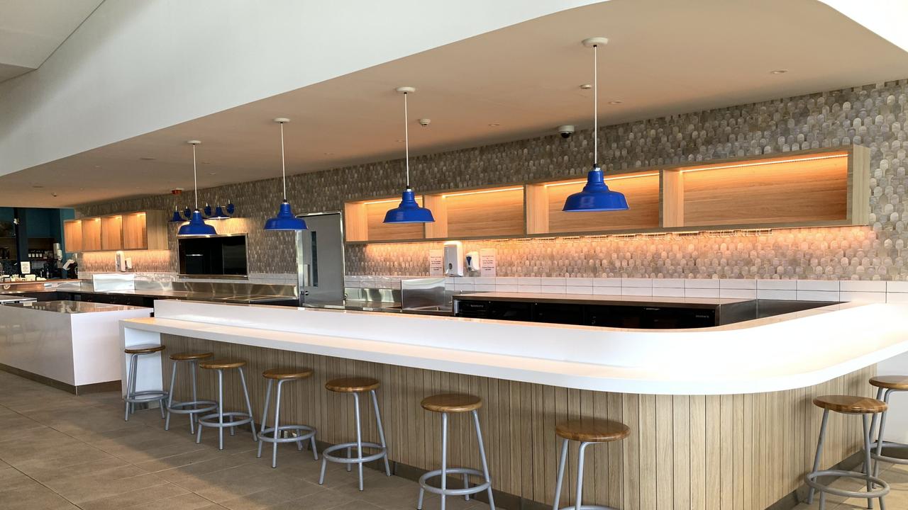 Whitsunday Coast Airport received upgrades to dining facilities as part of a major refurbishment in 2019, but the Covid-19 pandemic prevented the council from securing a tenant for the bar/restaurant space. Picture: WRC