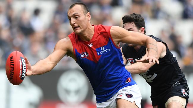 Braydon Preuss made sure the Demons did not miss Max Gawn. Picture: AAP