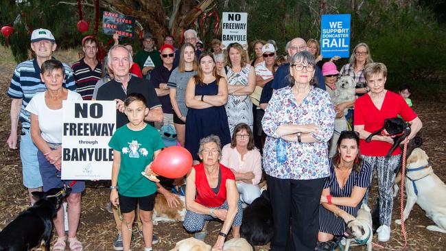 Local residents are united against the North East Link. Picture: Sarah Matray