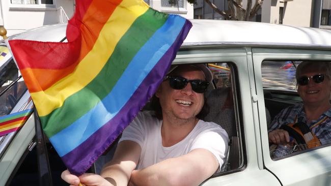 People attend Brisbane’s Pride Festival. (Pic: Regi Varghese/AAP)