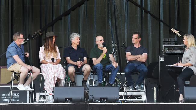 Panellists Steve Cumper, Sarah Glover, Matthew Evans, Tony Scherer and Rodney Dunn panellists with the Mercury’s Amanda Ducker. Picture: NIKKI DAVIS-JONES