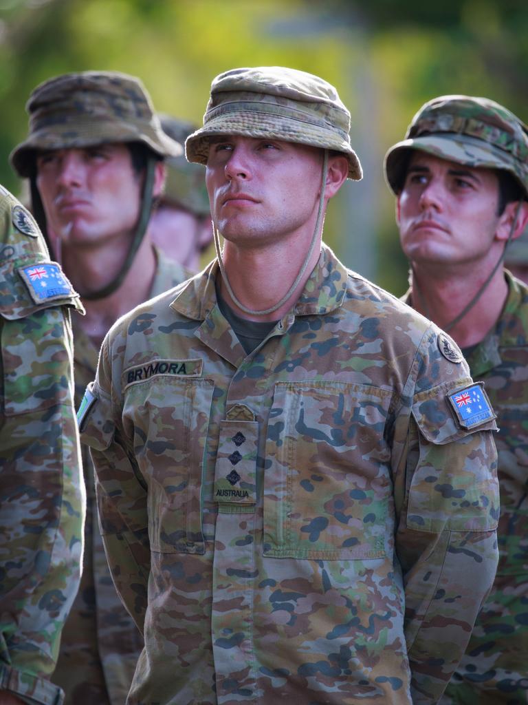 Australian Army officer Captain Luke Brymora and other 3rd Brigade soldiers prepare to deploy from Lavarack Barracks, Townsville, on Operation Flood Assist 2022. *** Local Caption Photo: SGT Andrew Sleeman