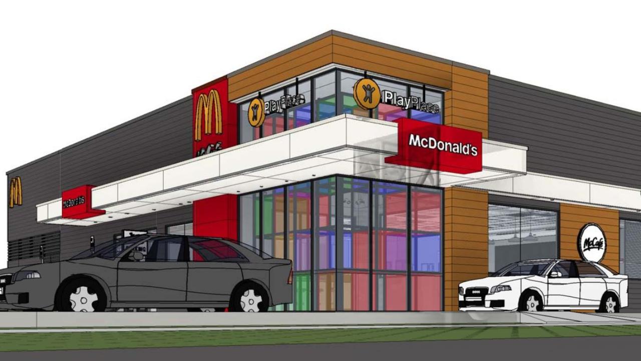 New artist designs for the proposed McDonald's restaurant on Ruthven Street in Harlaxton.