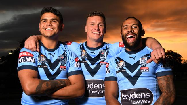 Latrell Mitchell, Jack Wighton and Josh Addo-Carr have expressed their frustrations at new Covid restrictions. Picture: Grant Trouville/NRL Images