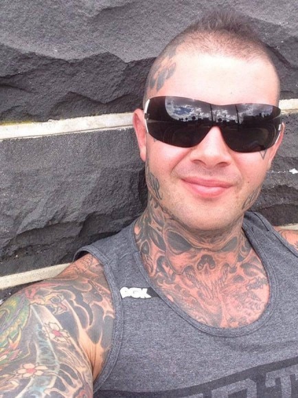 Mongols bikie Mark James Graham manages the Victims of Ink tattoo studio in Port Melbourne. The parlour is one of a chain of three owned by his brother.