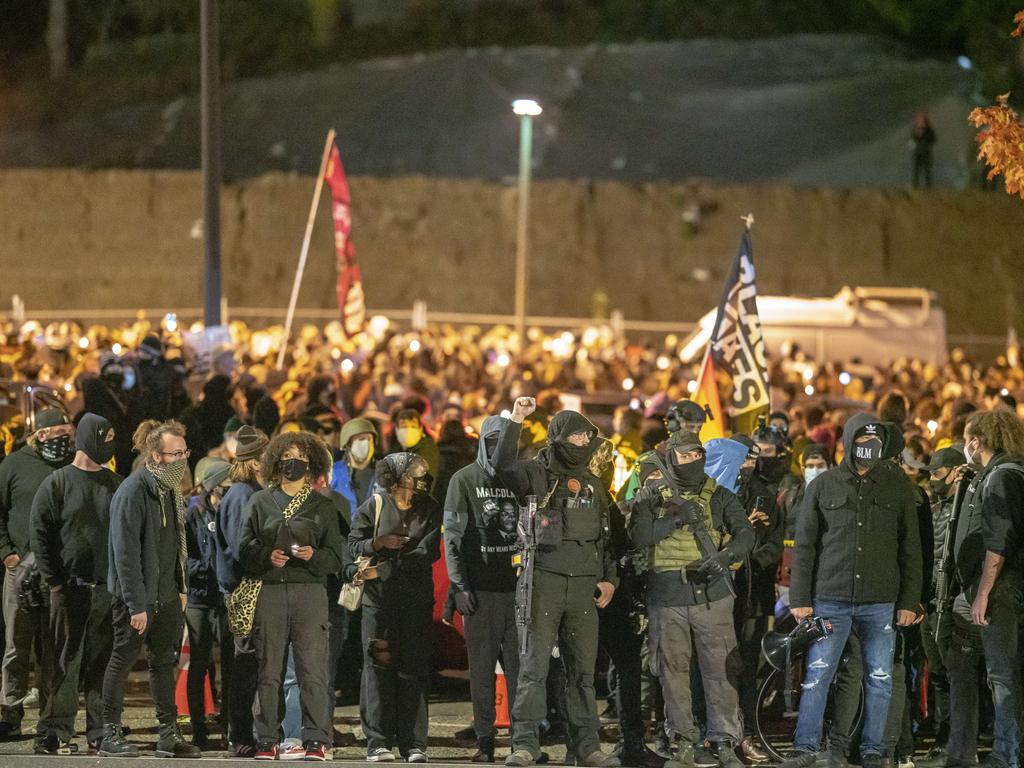 A crowd attends a vigil for Kevin Peterson Jr. Picture: Nathan Howard/Getty Images/AFP