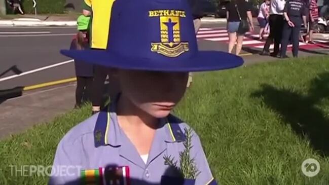 Schoolboy's hilarious answer to Anzac Day interview (The Project)