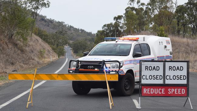 Police on scene at Access 4 on Yeppoon Road. Picture: Aden Stokes