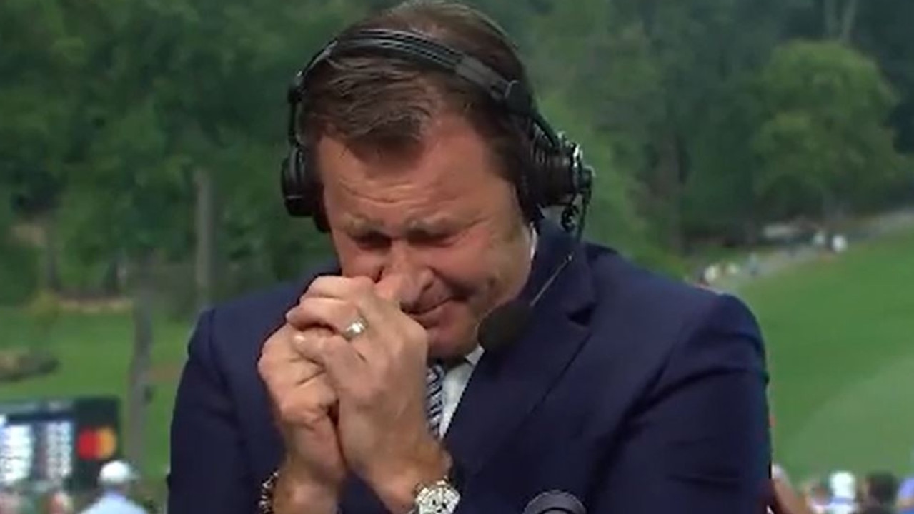‘I found three brothers’: Golf legend reduced to blubbering mess in stirring live TV farewell