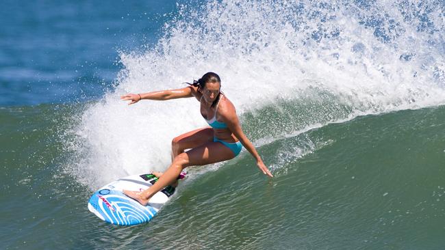 Seven time world women's champion and chair of Surfing Australia Layne Beachley in action. Picture: Surfing Australia.