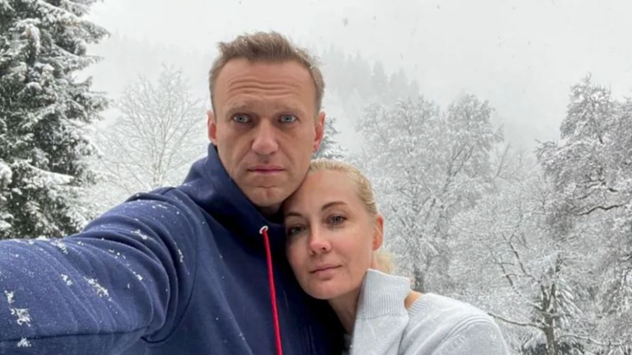 Alexei Navalny with his wife, Yulia.