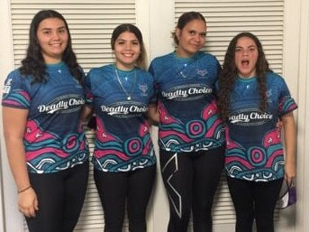 Brooke Shield and Danielle Norris from Darwin and Kyanne Priestley and Jodie-Rosie Pon from Alice Springs received big netball opportunity