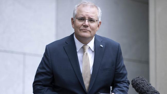 Prime Minister Scott Morrison says there is no need to bring forward the next meeting of national cabinet. Picture: NCA NewsWire / Gary Ramage