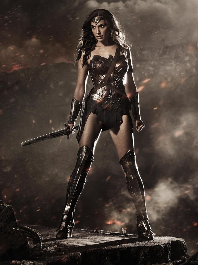 Gal Gadot as Wonder Woman in Batman v Superman: Dawn of Justice.