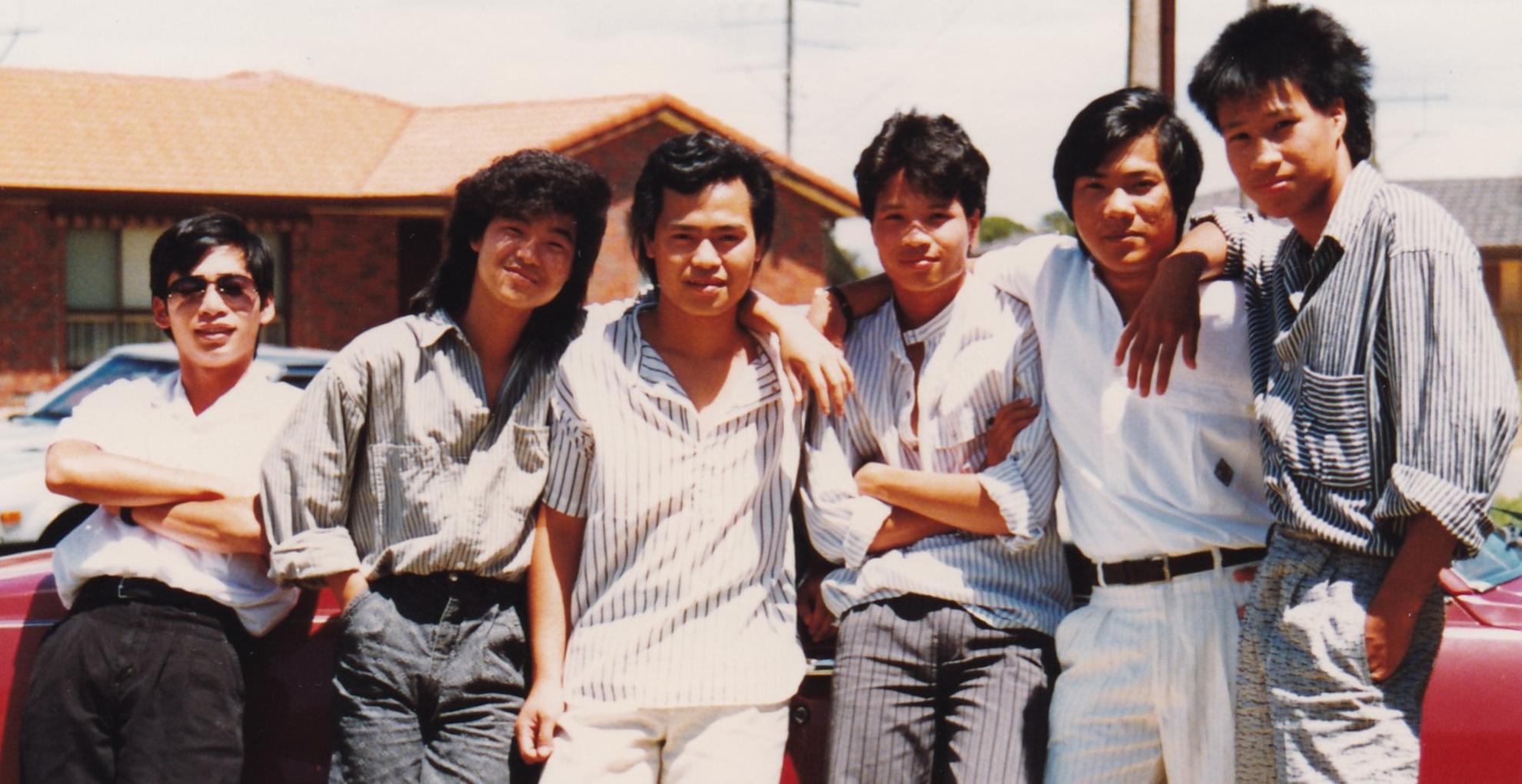 Thuan Nguyen with a group of friends.