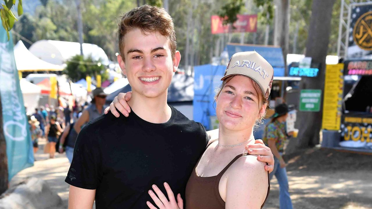 Rhapsody Anderson and Carter Kingswell at the Gympie Muster. Picture: Patrick Woods.