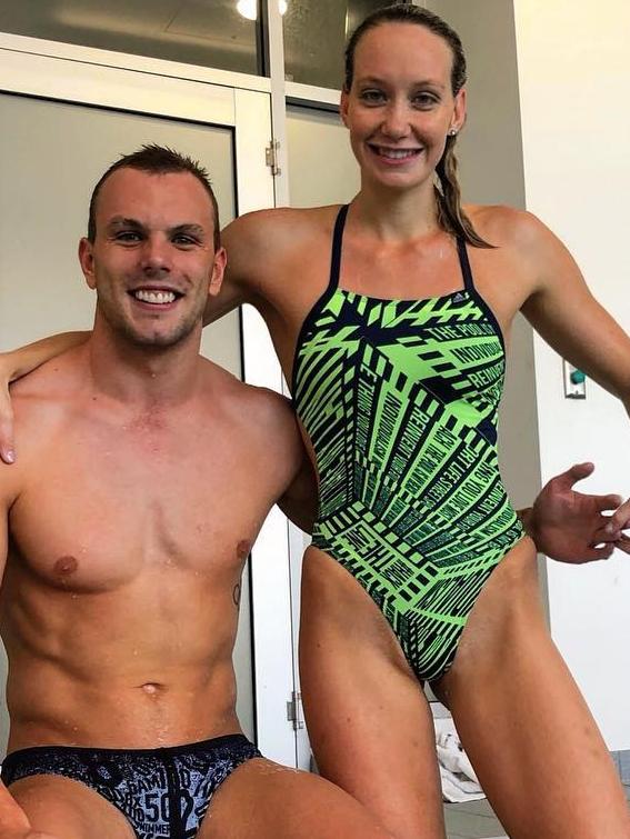 Swimming lovers Kyle Chalmers and Madison Wilson. Picture: Instagram