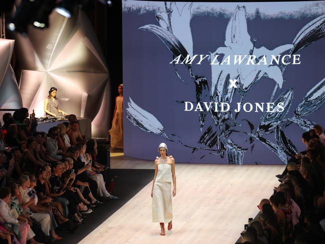 Amy Lawrence made her runway debut at Australian Fashion Week. Picture: Supplied