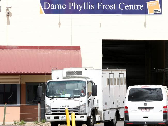 Patterson will likely be taken to Dame Phyllis Frost Centre via a prison bus. Picture: Mark Dadswell