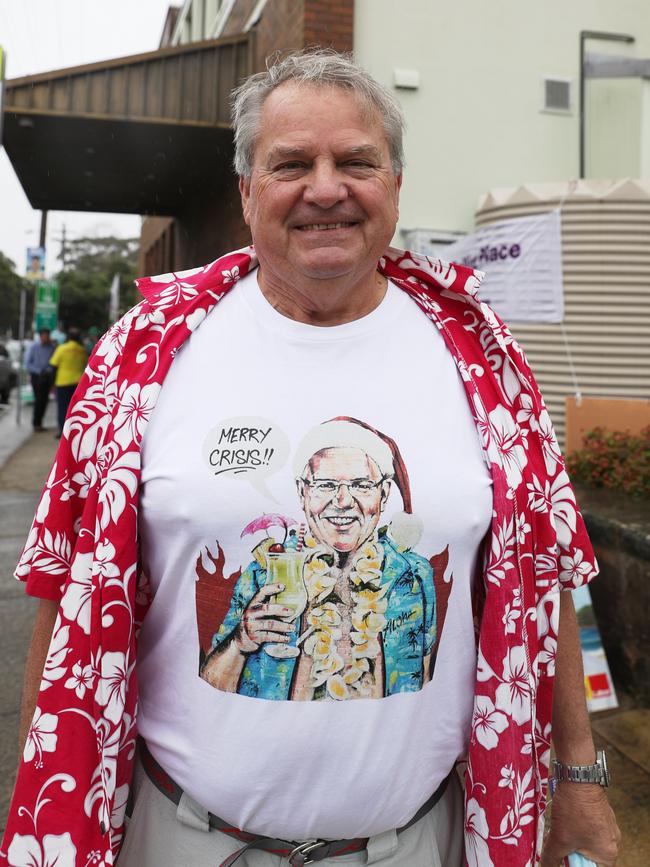 Retired teacher Graham Hackney was keen to vote against Scott Morrison. Picture: John Grainger