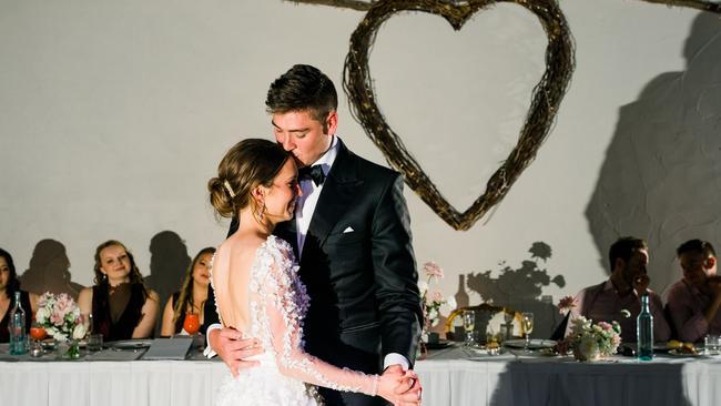 Wedding of Matt Renshaw and Josie Harvey. Picture: Sally Davison