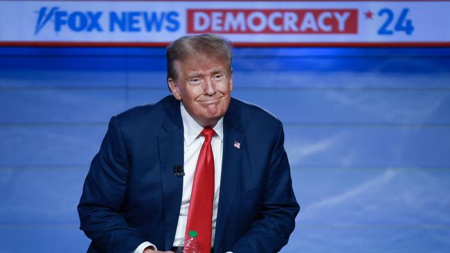 Former President Donald Trump participates in a Fox News Town Hall on January 10. Picture: AFP