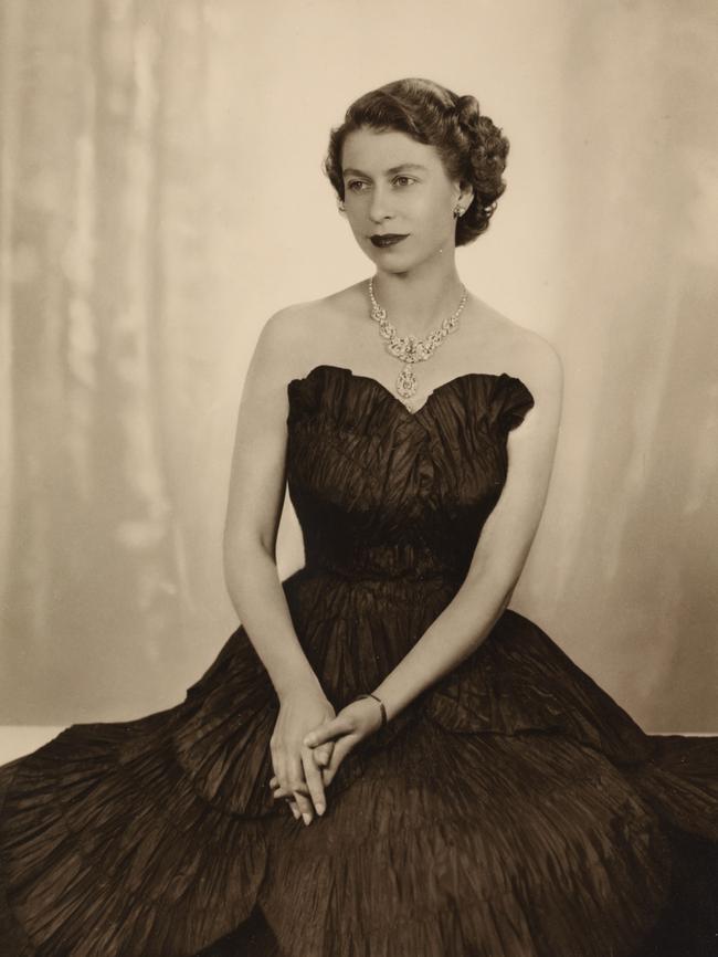 Elegant ... Queen Elizabeth II pictured in 1952 by photographer Dorothy Wilding. Picture: Dorothy Wilding