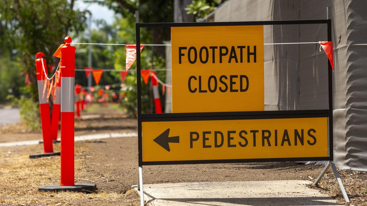 A footpath along Quail St in Wulagi has been removed. Picture: Floss Adams.