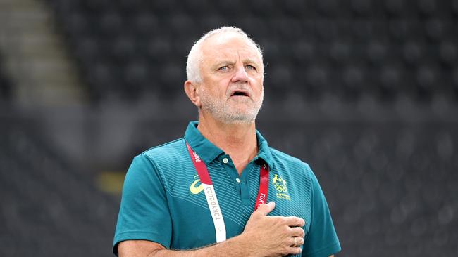 Graham Arnold has named a 27-man squad for the Socceroos’ matches against China and Vietnam. Picture: Masashi Hara/Getty Images