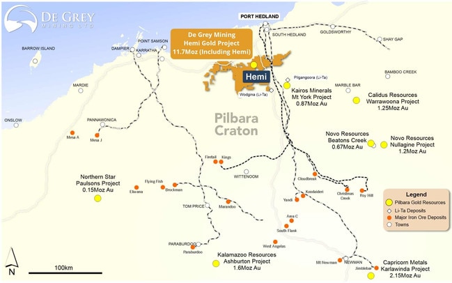 The Hemi gold project. Picture: De Grey Mining