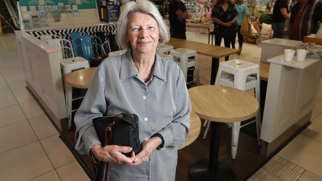 Florence Geissyer, 87, of Myrtle Bank, at Mitcham Square shopping centre. Picture: Tait Schmaal