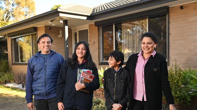 The Zachariah family moved to Surrey Downs to get their daughter into The Heights School. Picture: Keryn Stevens