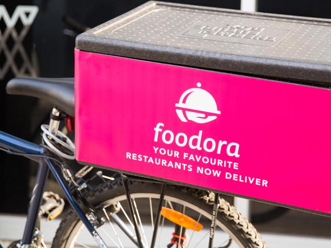 Foodora restaurant food home delivery service. Please credit photographer Jenna Fahey White.