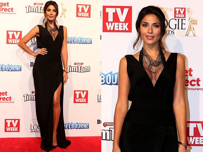 Pia Miller on the red carpet at the 2015 Logie Awards at Crown Casino in Melbourne. Pictures: Julie Kiriacoudis / Tim Carrafa