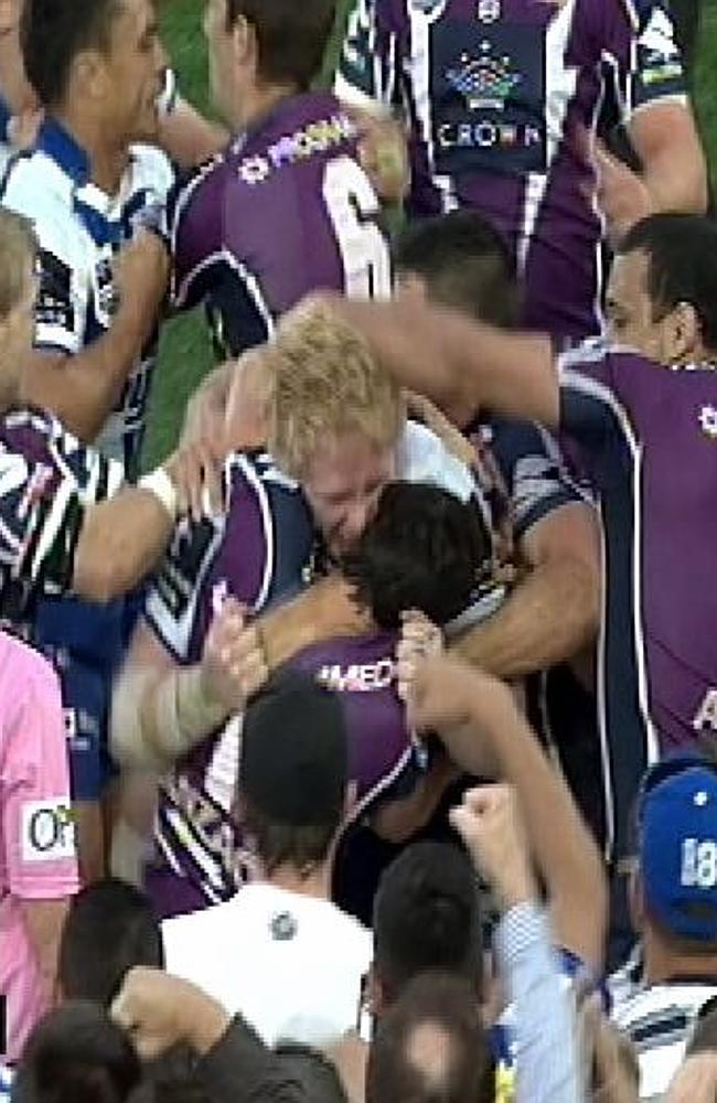 James Graham bites Billy Slater.