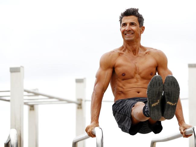 Marcus’s record attempt at Bondi is one of the main ­attraction at The Chin Up. Picture: Sam Ruttyn