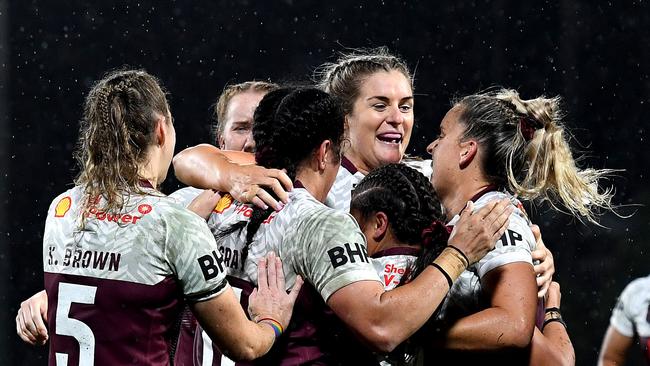 It went down to the wire, but a late penalty has handed the Maroons their second State of Origin win. Picture: Getty Images.