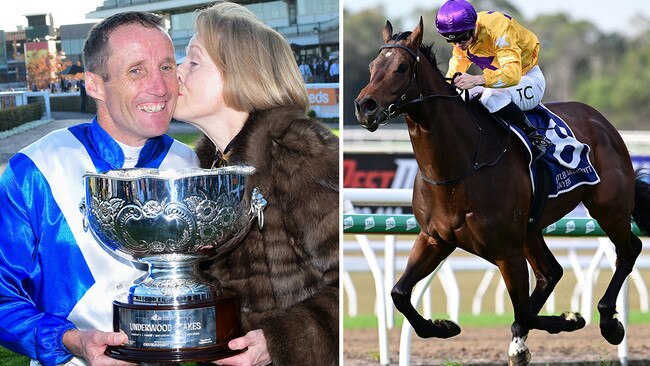 Jockey Damien Oliver and trainer Gai Waterhouse (left) will join forces for one last time in a Group 1 when Zoumon (right) tackles the Northerly Stakes. Pictures: File