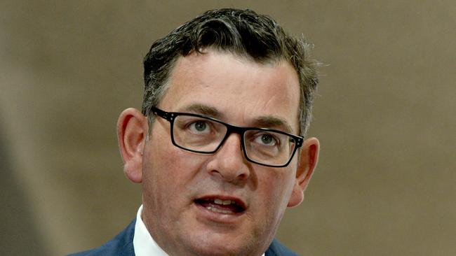 xMELBOURNE, AUSTRALIA - NewsWire Photos FEBRUARY 3, 2022: Victorian Premier Daniel Andrews speaks at a press conference at Treasury Place in Melbourne. Picture: NCA NewsWire / Andrew Henshaw