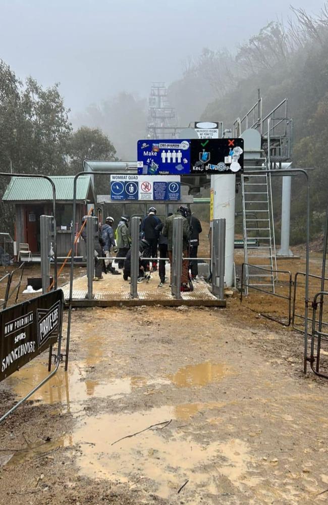 Mount Buller’s Wombat chair lift. Picture: Facebook / Kylie Ashdown