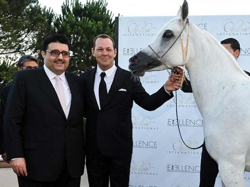 Saudi royal Prince Abdulaziz bin Ahmed bin Abdulaziz AlSaud (left) at an event held by Jeff McGlinn (right) in Monaco in 2013. Picture: Supplied