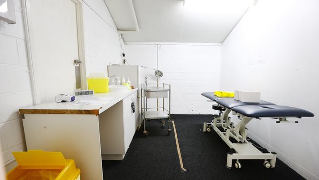 The medical room in the stadium is small and not fit-for-purpose. Picture: Richard Dobson