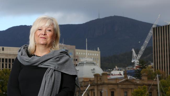 Jude Franks on the Hobart waterfront. Picture: CHRIS KIDD