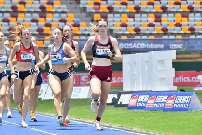 Amelia Sherrard Australian All Schools track and field championships in Brisbane. Saturday December 7, 2024. Picture John Gass