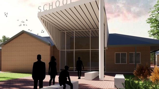 An artist’s impression of the Goolwa high school development by Greenway Architects.