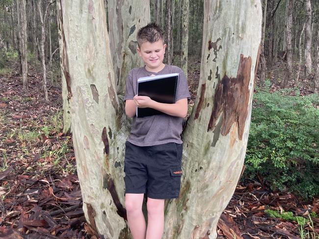 James Fielding entered the Kids News Bushfire Poetry Competition to help confront his frightening memories of the Black Summer blazes. Picture: supplied